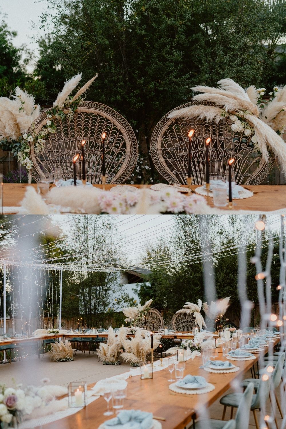Romantic bohemian wedding inspiration with pampas grass and wicker chairs, romantic wedding accent inspiration | San Diego Wedding Photographer, San Diego California Elopement Photographer, Destination Wedding Photographer, Destination Elopement Photographer, Newlywed moments ideas, Newlywed Photography inspiration, California Elopement ideas, San Diego Wedding Inspiration, Romantic Boho Wedding Ideas, Romantic Elopement Inspiration, Bohemian Wedding Ideas | chelseaabril.com